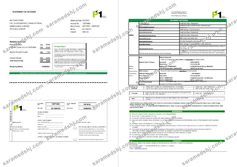 Malaysia Packet 1 Network excel pdf